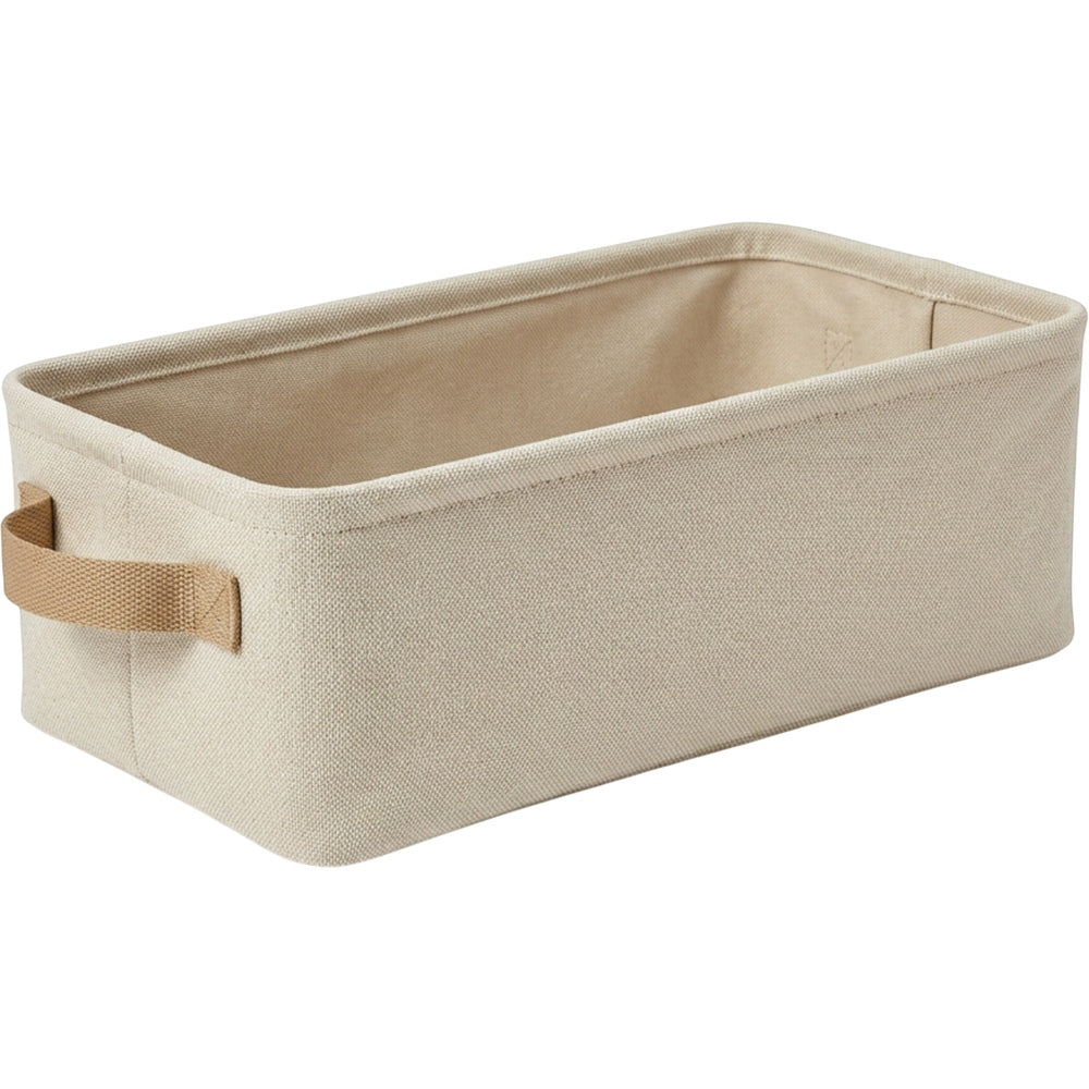Ziloa Slim Fabric Closet Basket Oat 15 in With Handles