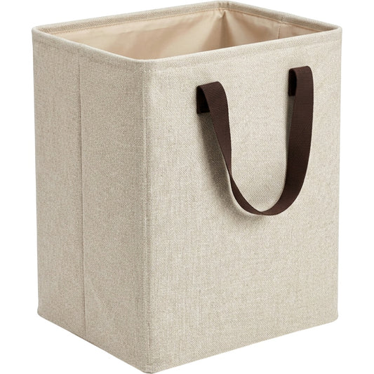 Ziloa Tall Foldable Fabric Storage Basket 38 x 28 x 42 cm Oatmeal - Product view