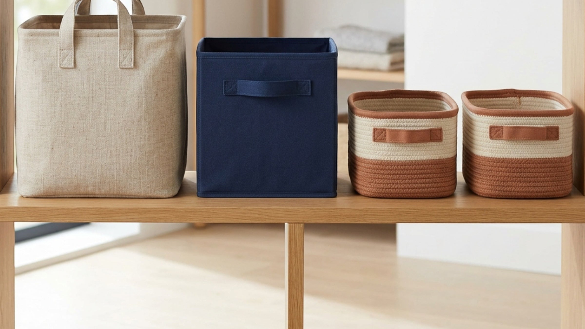 Ziloa Handled Foldable Fabric Storage Baskets